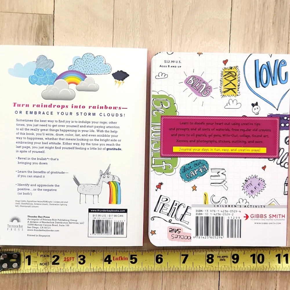 2 Mental Health Journals for Gratitude, Positivity, Art plus Adult Coloring Book